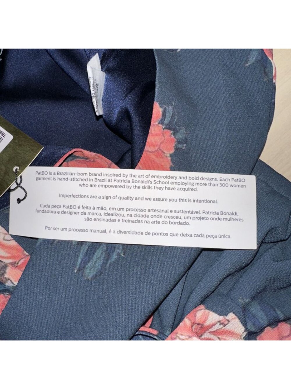 NWT PatBO Aegean Blue Peacock Print Ruffle Maxi Dress Women's 6 - Picture 5 of 8